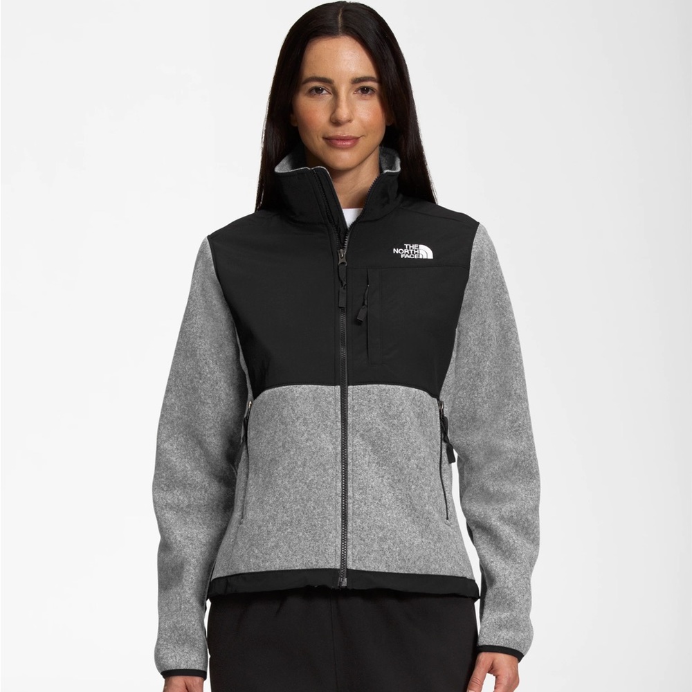 Women's Black Gray Heather North Face Denali Jacket